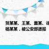 贺某某、王某、盖某、徐某某、杨某某，被公安部通报