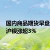 国内商品期货早盘开盘 沪银涨超3%