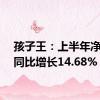 孩子王：上半年净利润同比增长14.68%