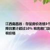 江西南昌县：存量房价连续3个月环比下降且累计超过10% 税务部门及时调整计税价格