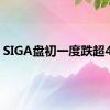 SIGA盘初一度跌超40%