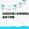 应用材料第三财季调整后每股收益高于预期