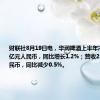 财联社8月19日电，华润啤酒上半年净利润47.1亿元人民币，同比增长1.2%；营收237.4亿元人民币，同比减少0.5%。