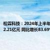 松霖科技：2024年上半年净利润2.21亿元 同比增长83.69%