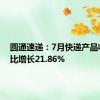 圆通速递：7月快递产品收入同比增长21.86%