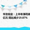 华友钴业：上半年净利润16.71亿元 同比减少19.87%