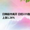 日韩股市高开 日经225指数开盘上涨1.26%