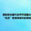 俄驻联合国代表呼吁德国分享对于“北溪”管道遭破坏的调查