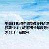 美国8月标普全球制造业PMI初值为48，预期49.6；8月标普全球服务业PMI初值为55.2，预期54