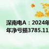 深南电A：2024年上半年净亏损3785.11万元