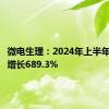 微电生理：2024年上半年净利润增长689.3%