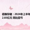 佰维存储：2024年上半年净利润2.83亿元 同比扭亏