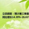 立讯精密：预计第三季度净利润同比增长14.39%-26.61%