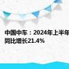 中国中车：2024年上半年净利润同比增长21.4%