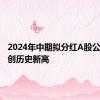 2024年中期拟分红A股公司家数创历史新高