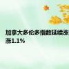 加拿大多伦多指数延续涨势，上涨1.1%