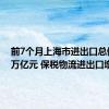 前7个月上海市进出口总值2.46万亿元 保税物流进出口增长