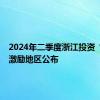 2024年二季度浙江投资“赛马”激励地区公布