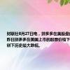 财联社8月27日电，拼多多在美股盘前反弹3%，昨日拼多多在美国上市的股票价格下跌近29%，创下历史最大跌幅。