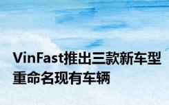 VinFast推出三款新车型重命名现有车辆