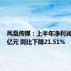 凤凰传媒：上半年净利润12.24亿元 同比下降21.51%