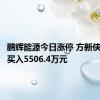 鹏辉能源今日涨停 方新侠席位净买入5506.4万元