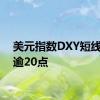 美元指数DXY短线拉升逾20点