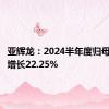 亚辉龙：2024半年度归母净利润增长22.25%