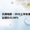 长高电新：2024上半年净利润同比增长42.84%