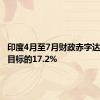 印度4月至7月财政赤字达到年度目标的17.2%