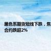 黑色系期货短线下跌，焦煤主力合约跌超2%