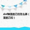 dnf神圣的刀刃怎么弄（dnf神圣的刀刃）