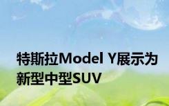 特斯拉Model Y展示为新型中型SUV