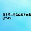 日本第二季企业资本支出同比增长7.4%