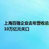 上海百强企业去年营收总额站稳10万亿元关口