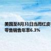 美国至8月31日当周红皮书商业零售销售年率6.3%