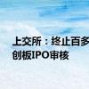 上交所：终止百多安科创板IPO审核