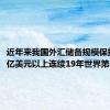 近年来我国外汇储备规模保持在3万亿美元以上连续19年世界第一