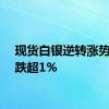 现货白银逆转涨势，现跌超1%