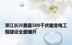 浙江长兴首座500千伏输变电工程建设全面铺开