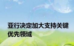 亚行决定加大支持关键优先领域