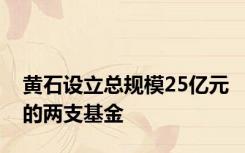 黄石设立总规模25亿元的两支基金