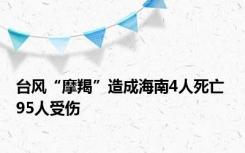 台风“摩羯”造成海南4人死亡 95人受伤