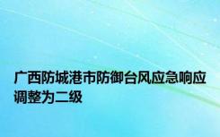 广西防城港市防御台风应急响应调整为二级