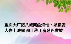 重庆大厂猪八戒网的烦恼：被投资人告上法庭 员工称工资延迟发放