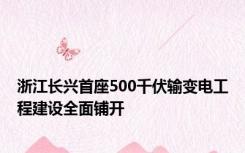 浙江长兴首座500千伏输变电工程建设全面铺开