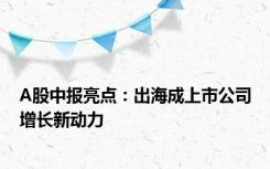 A股中报亮点：出海成上市公司增长新动力