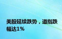 美股延续跌势，道指跌幅达1%