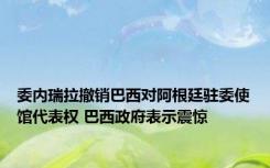 委内瑞拉撤销巴西对阿根廷驻委使馆代表权 巴西政府表示震惊