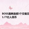 BOSS直聘连续5个交易日回购超1.77亿人民币